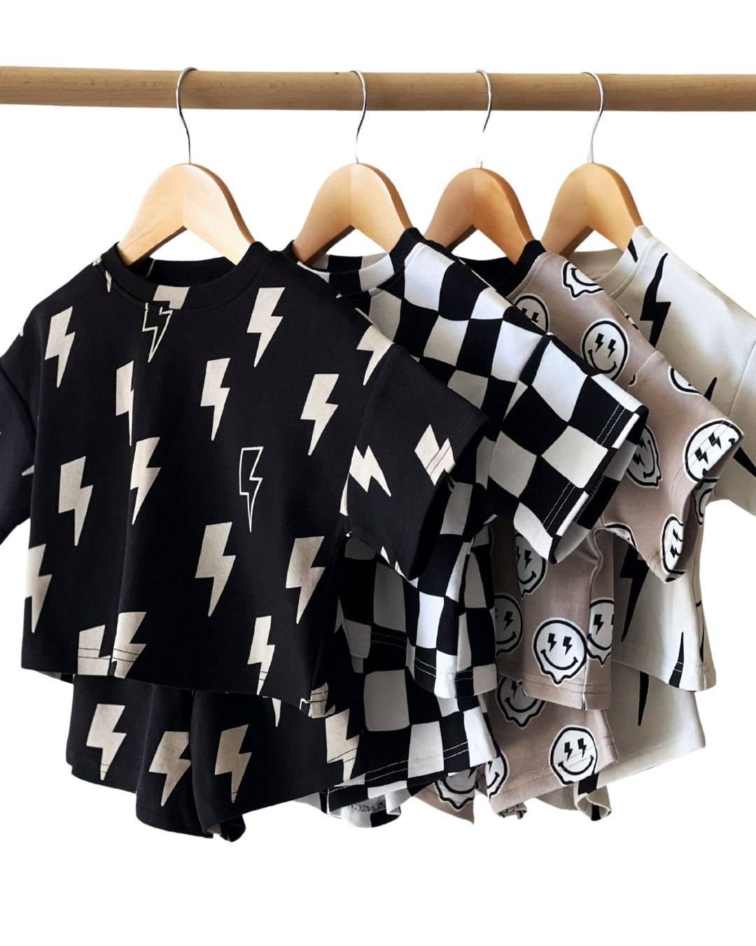 Shorts Set | Black Bolts: 12-18M