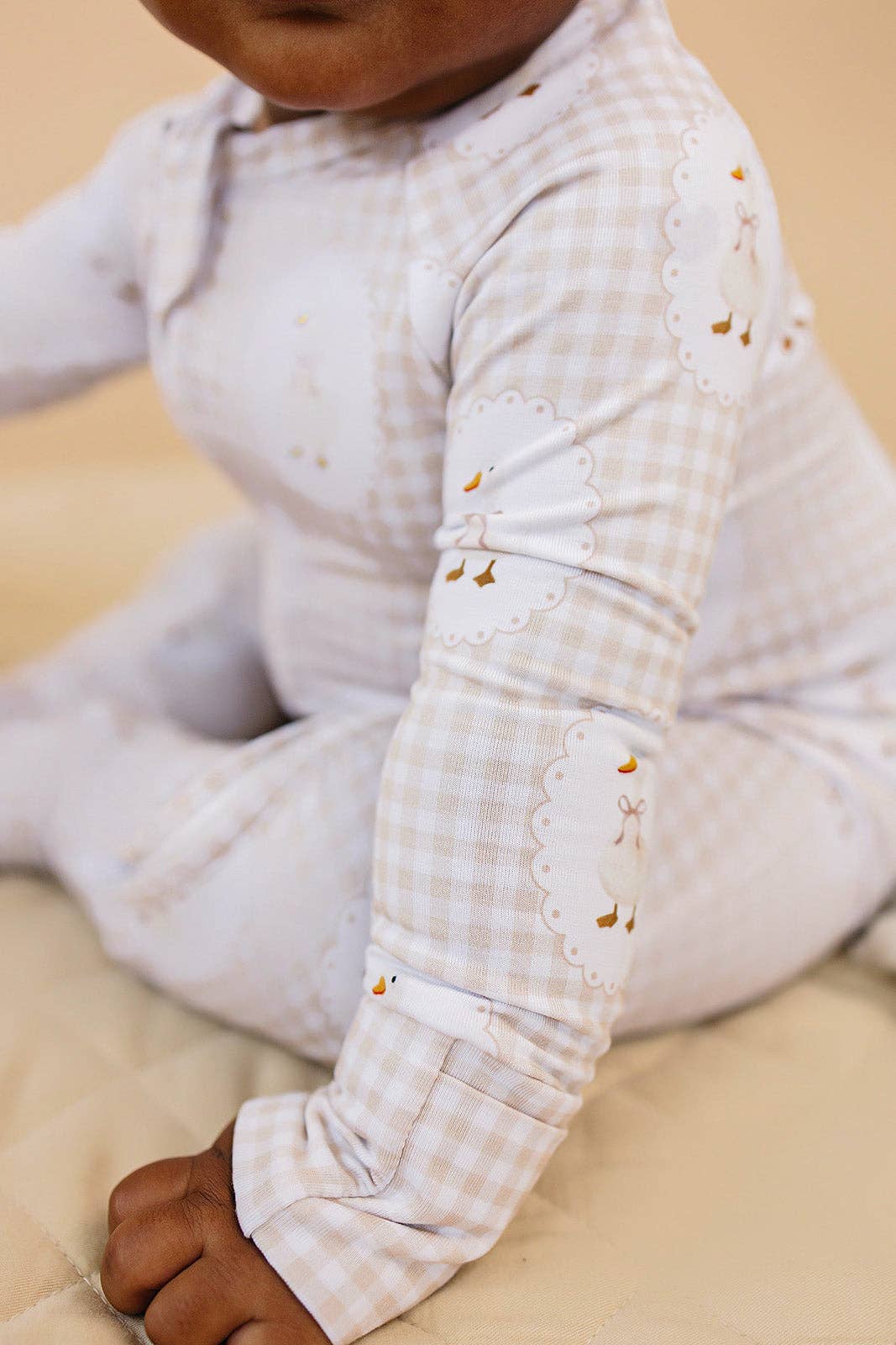 Bamboo Zip Romper | Gingham & Goose: 12-18M