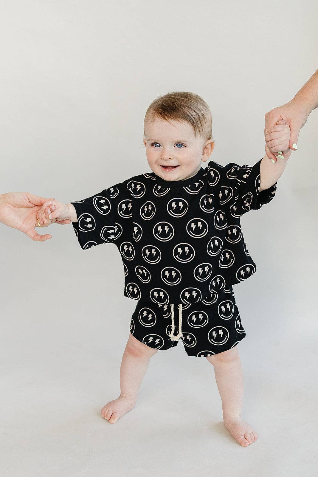 Shorts Set | Electric Smiley: 6-12M