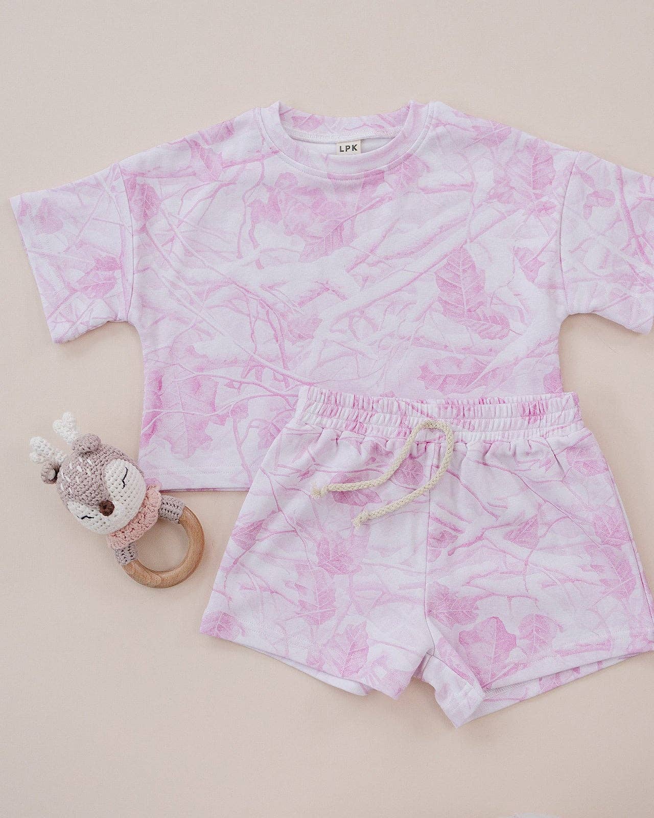 Shorts Set | Pink Camo: 12-18M