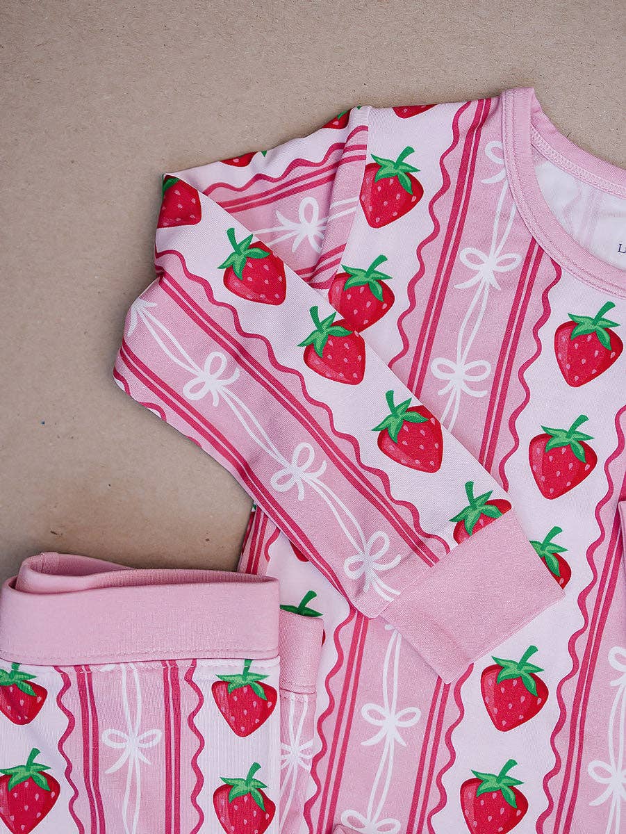 Bamboo Two Piece Set | Strawberry: 2T