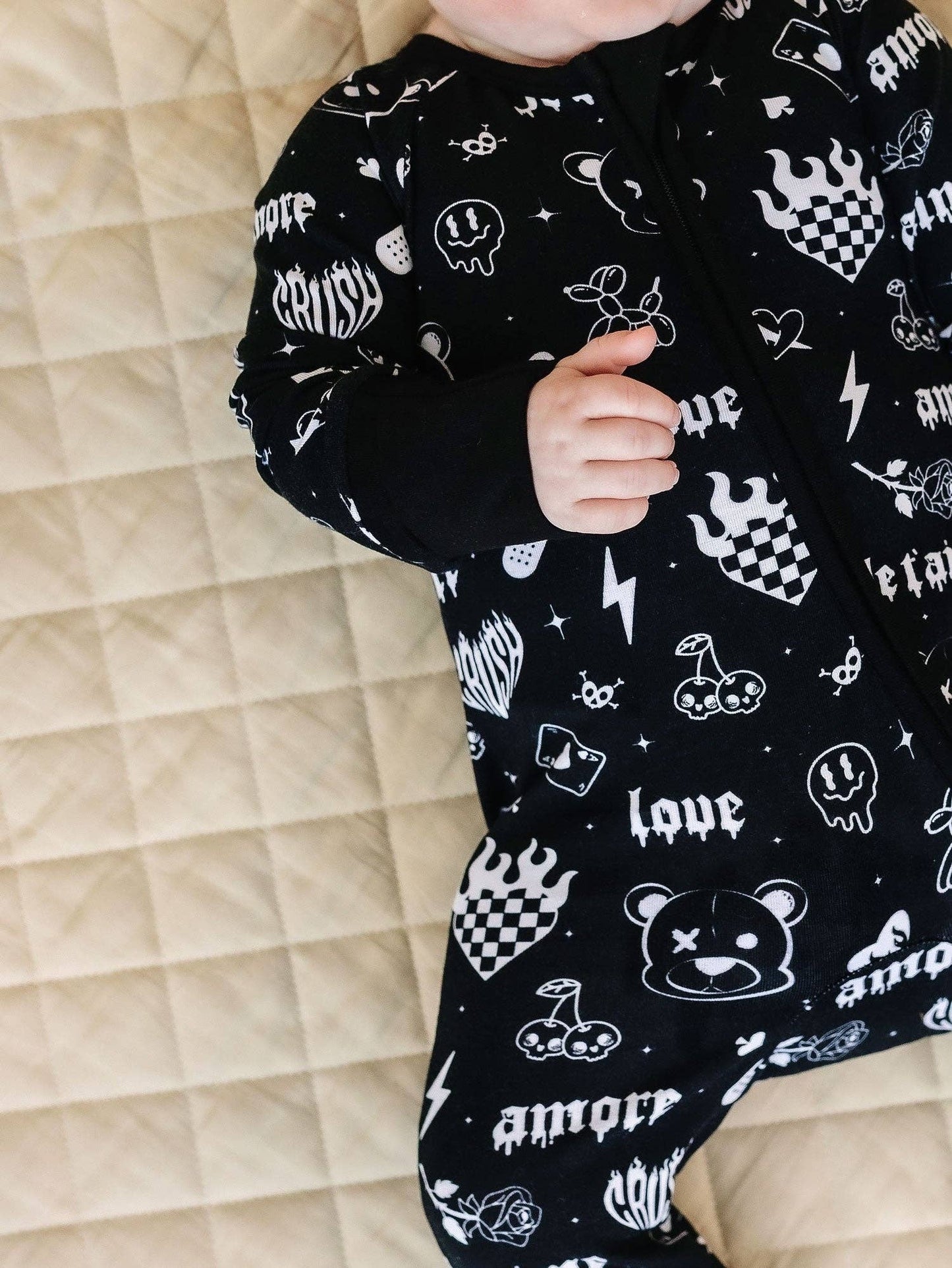 Bamboo Zip Romper | Wild Heart: 12-18M