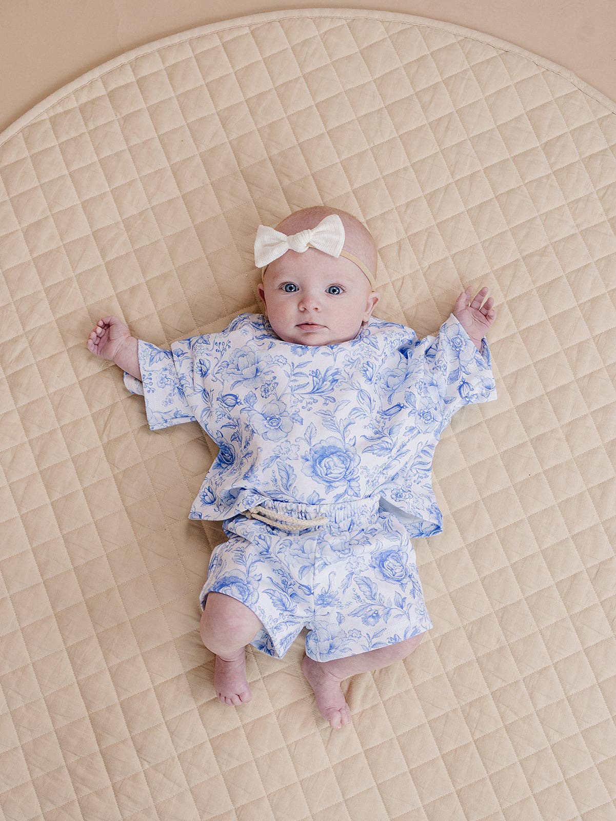 Shorts Set | Blue Flowers: 2T