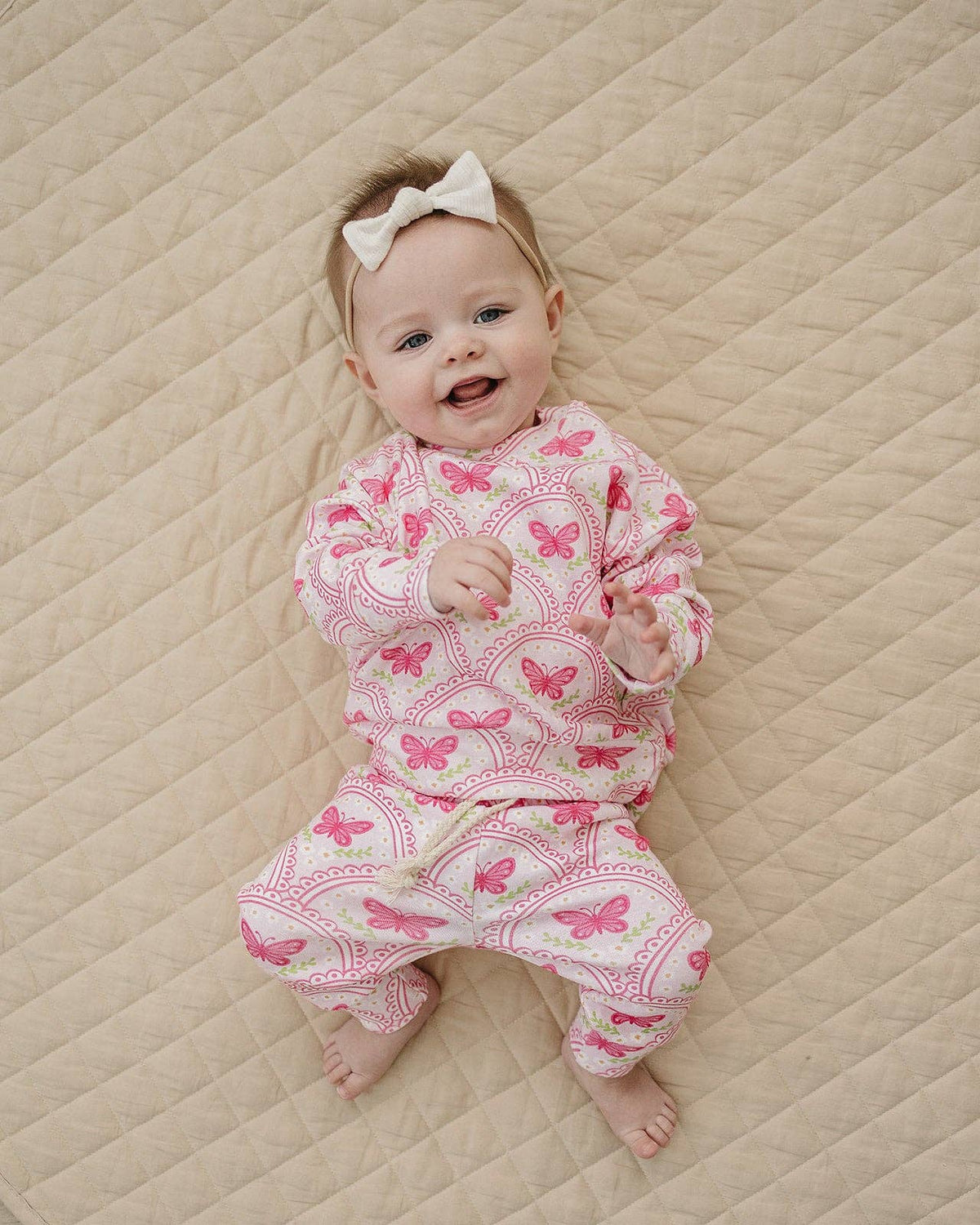 Jogger Set | Pink Butterfly: 12-18M