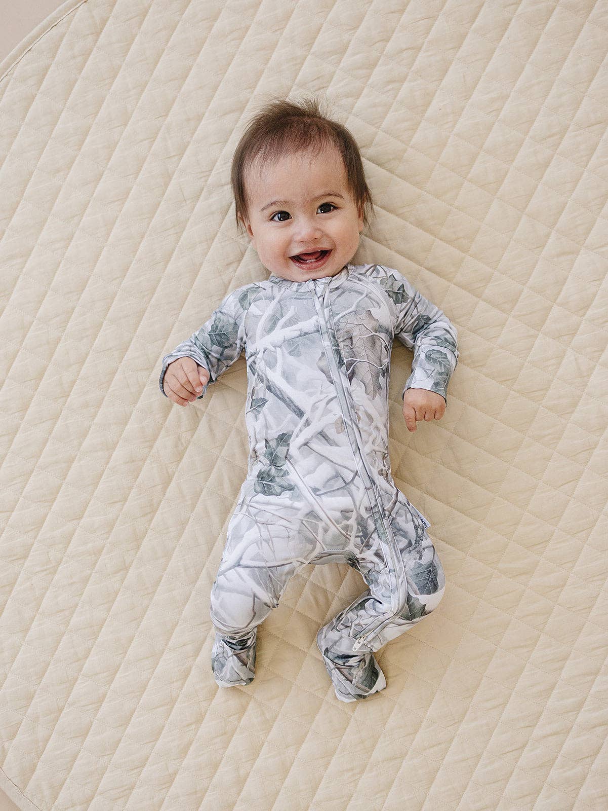 Bamboo Zip Romper | Camo: 12-18M