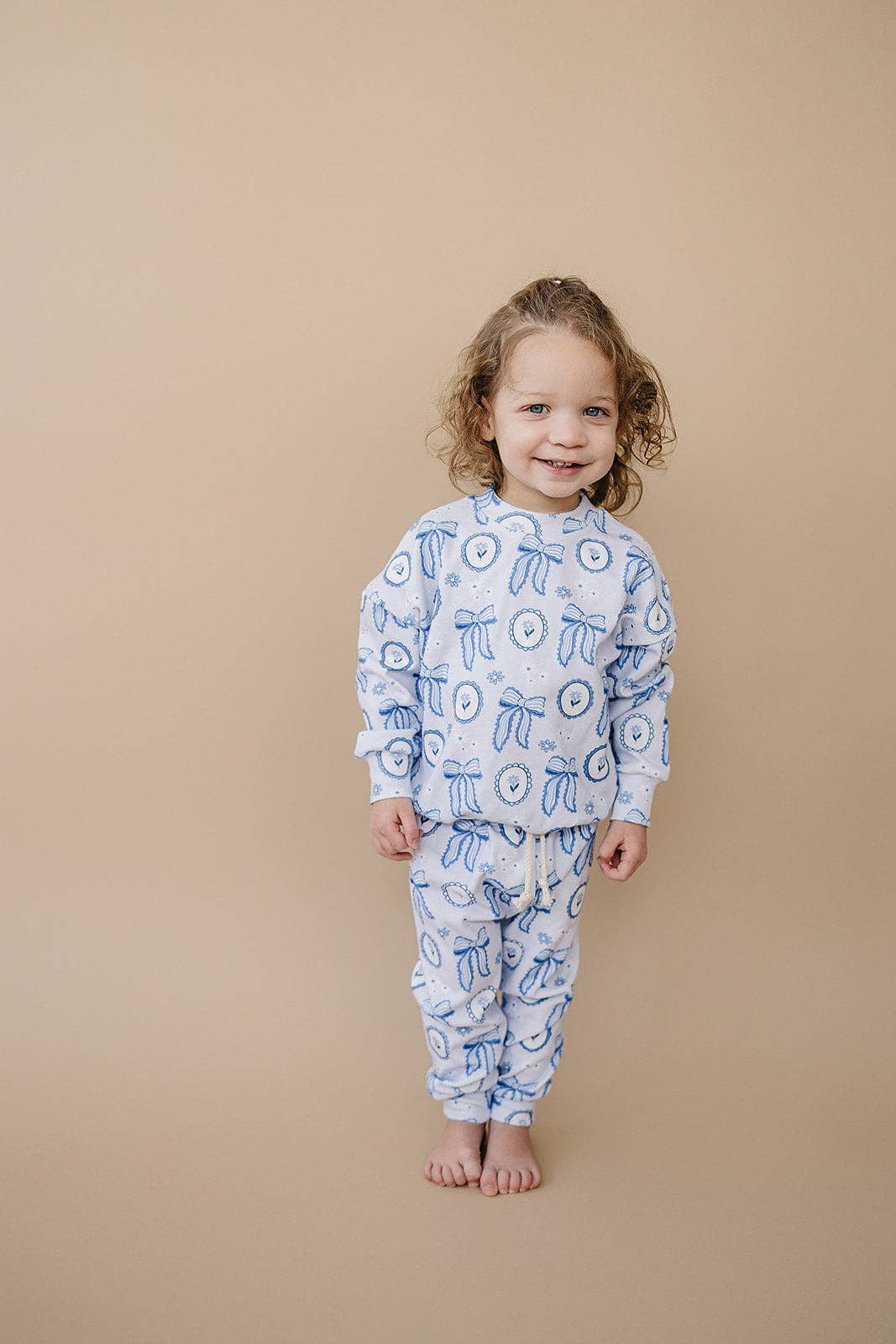 Jogger Set | Blue Bow: 2T