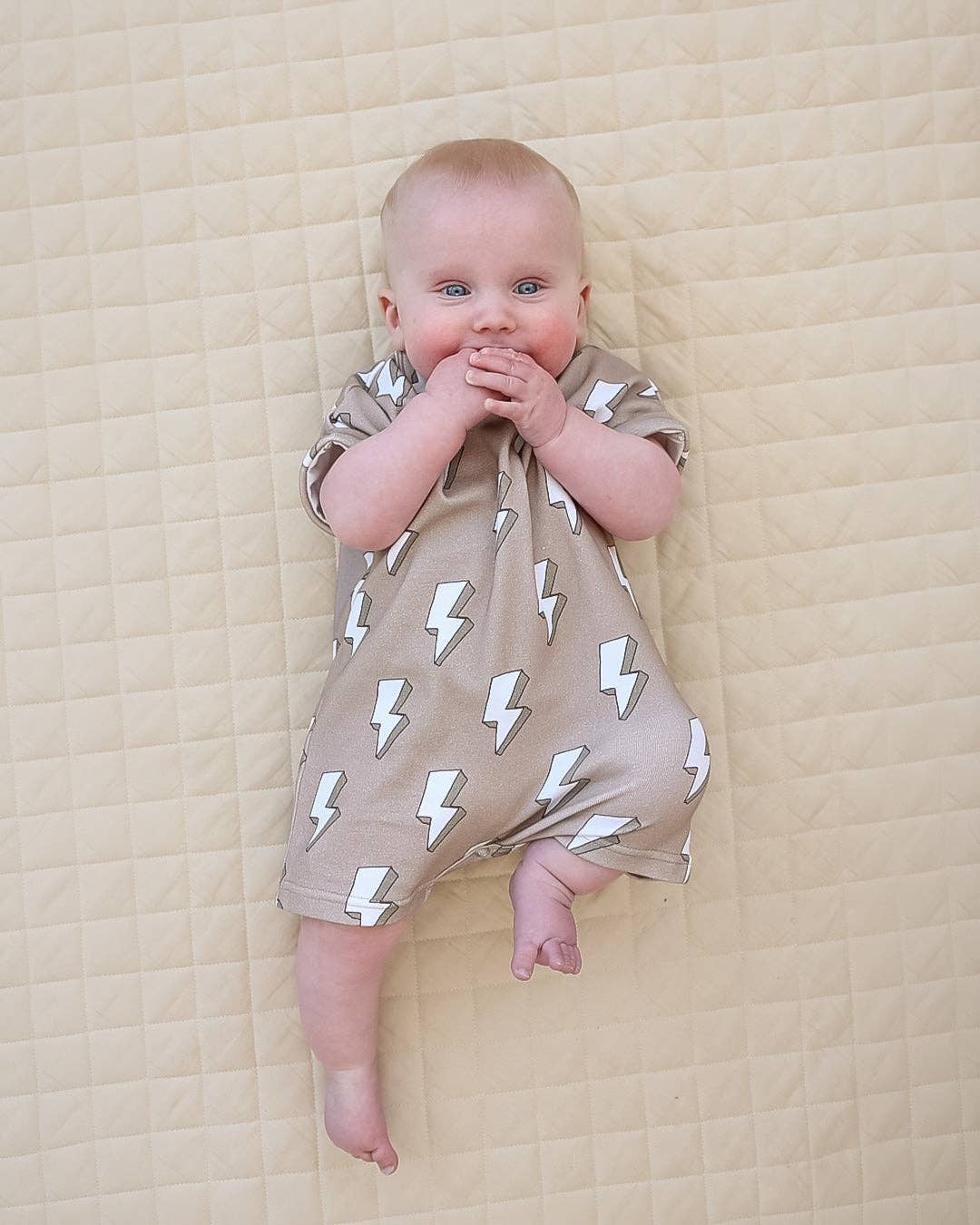 Cotton Romper | Electric Beige: 18-24M