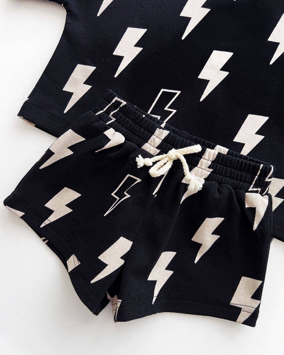 Shorts Set | Black Bolts: 18-24M
