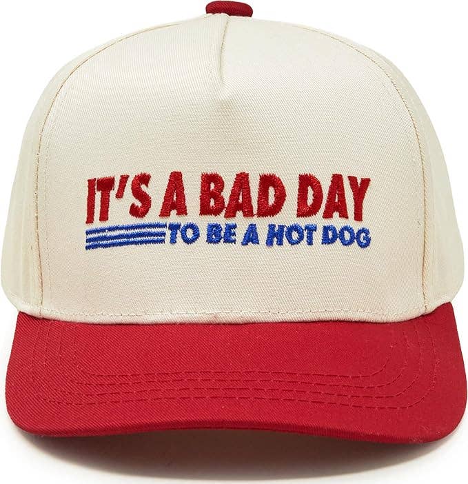 Kid/Baby 2-Tone Cap: It's a Bad Day to Be a Hot Dog: Infant (0-12 Months)