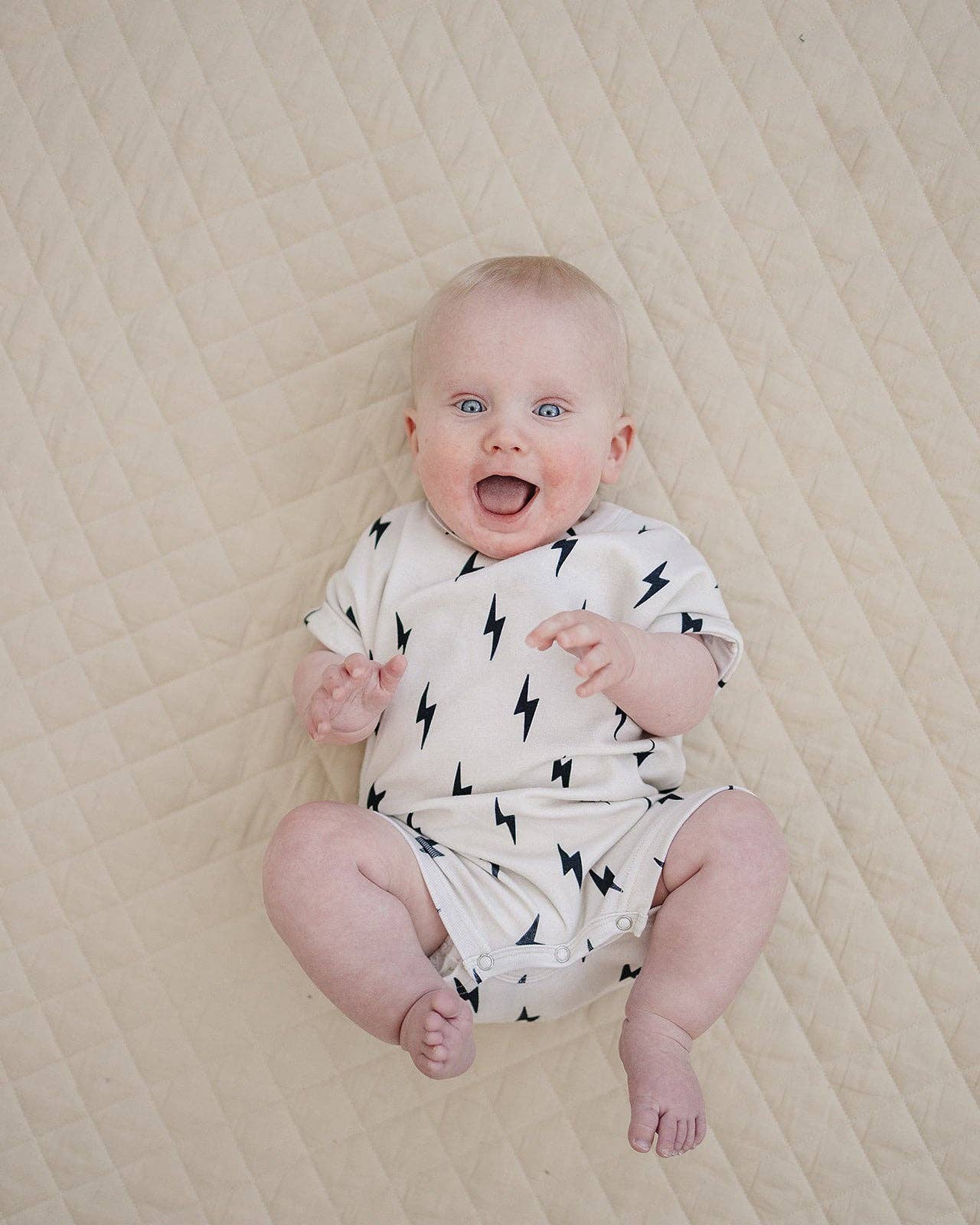 Cotton Romper | Little Bolt: 3-6M