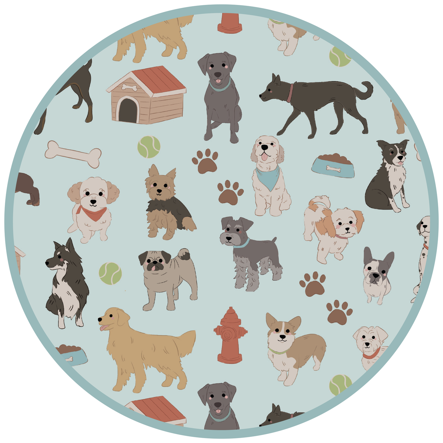 Dogs Bark Pets Bamboo Baby Pajamas Convertible Footie: Blue/Multi / 12-18M