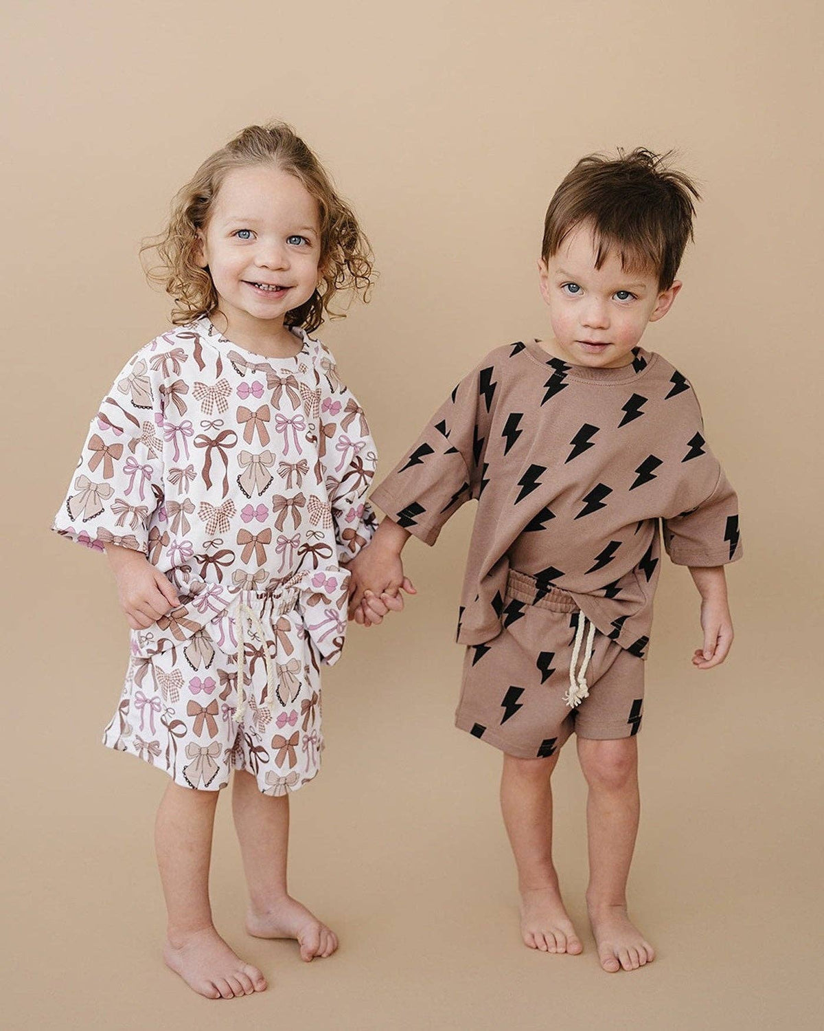 Shorts Set | Mocha Bows: 4T