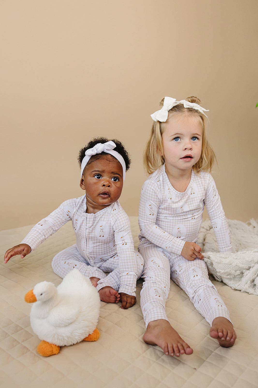 Bamboo Zip Romper | Gingham & Goose: 3-6M