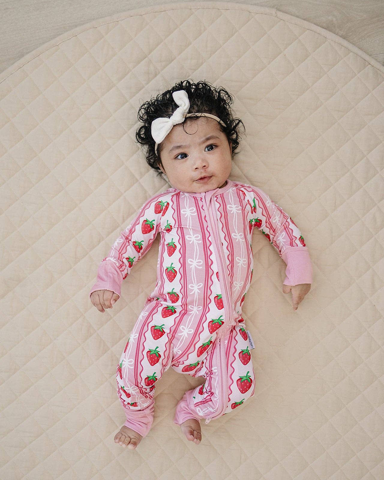 Bamboo Zip Romper | Strawberry: 12-18M