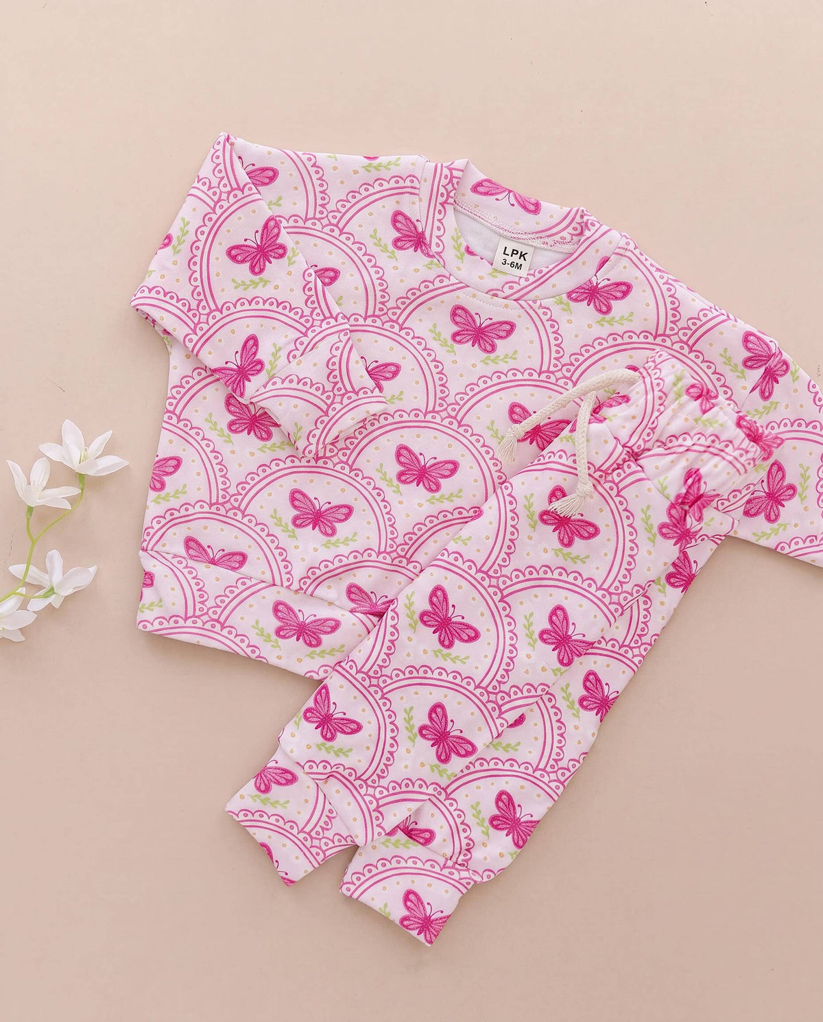 Jogger Set | Pink Butterfly: 2T