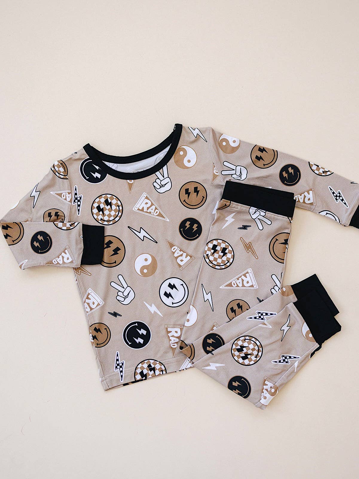 Bamboo Two Piece Set | Latte Rad Vibes: 3T