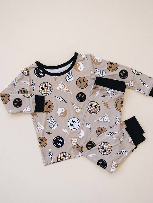 Bamboo Two Piece Set | Latte Rad Vibes: 3T