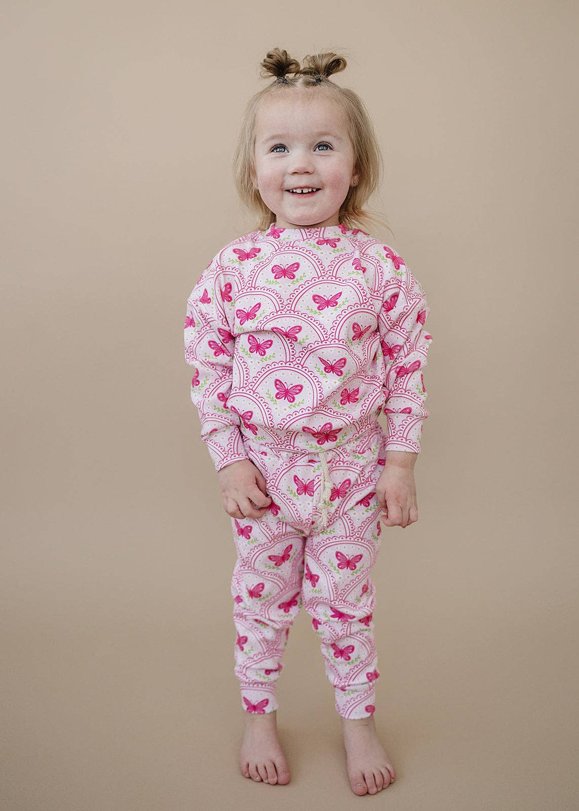 Jogger Set | Pink Butterfly: 2T
