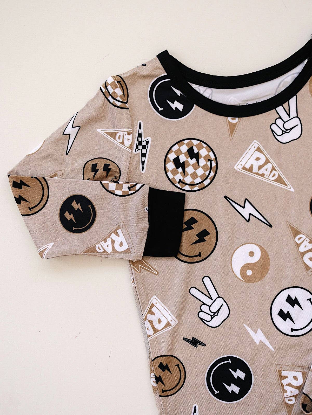 Bamboo Two Piece Set | Latte Rad Vibes: 3T