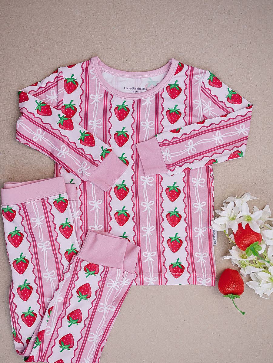 Bamboo Two Piece Set | Strawberry: 18-24M