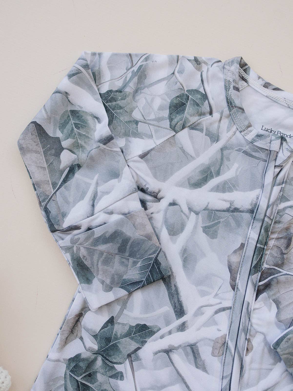 Bamboo Zip Romper | Camo: 3-6M