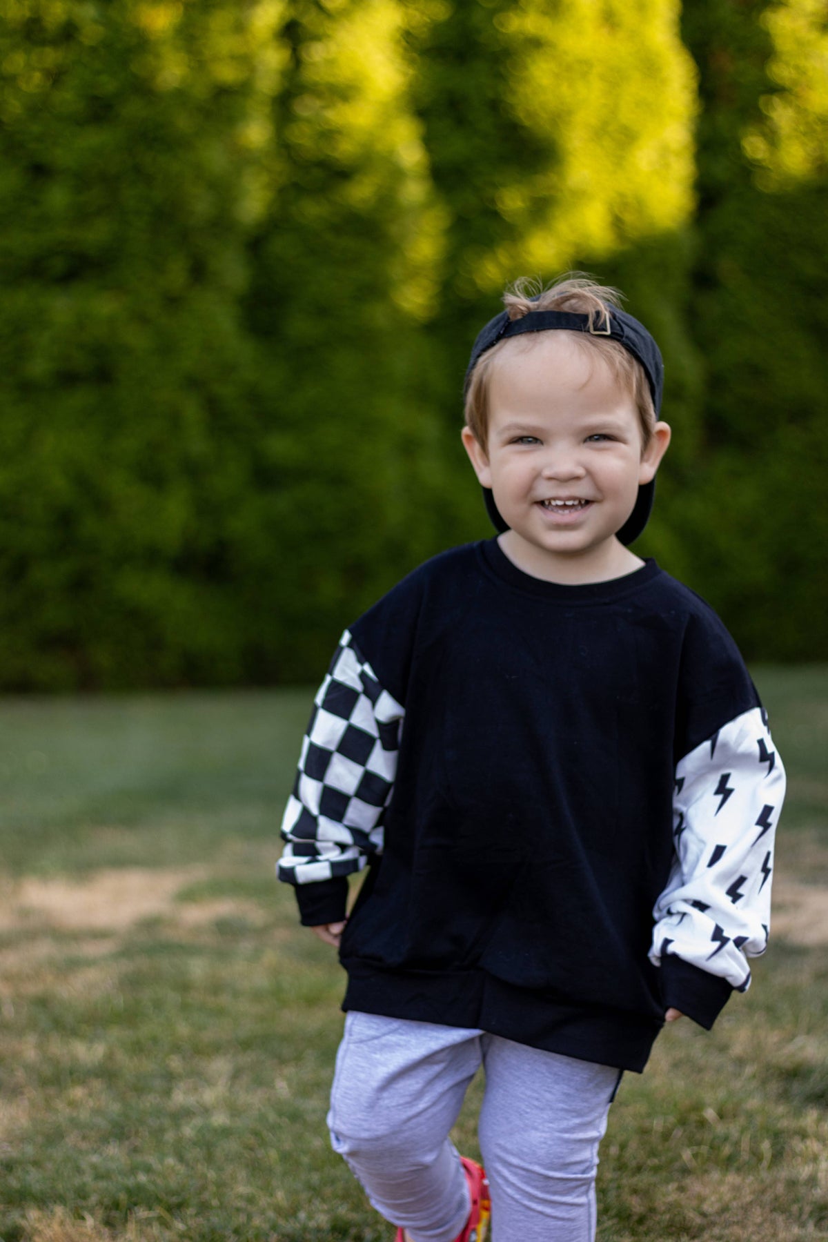 RAD • CREWNECK • CHECKERED + BOLTS: 12/18m