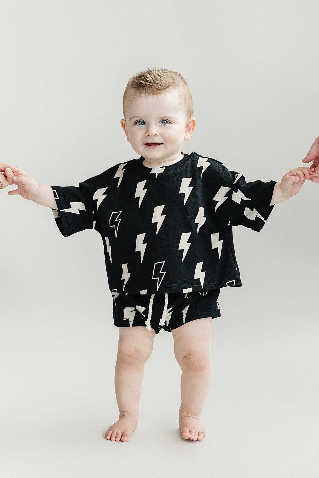 Shorts Set | Black Bolts: 2T