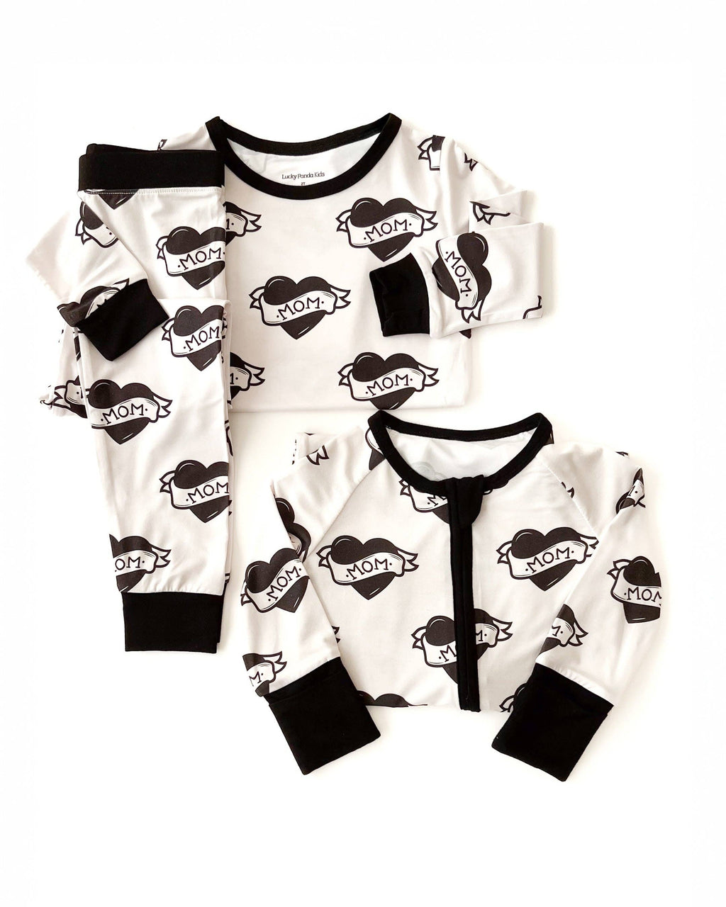 Bamboo Zip Romper | Mom Tattoo: 3-6M