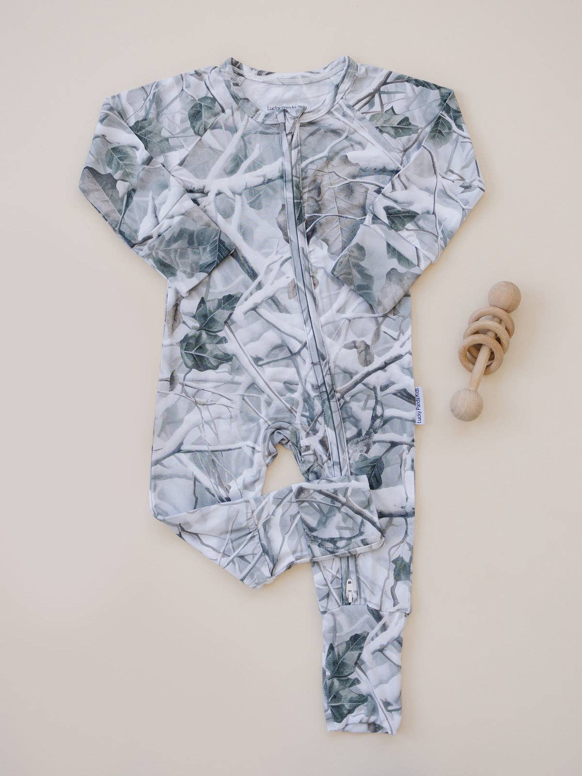 Bamboo Zip Romper | Camo: 6-12M