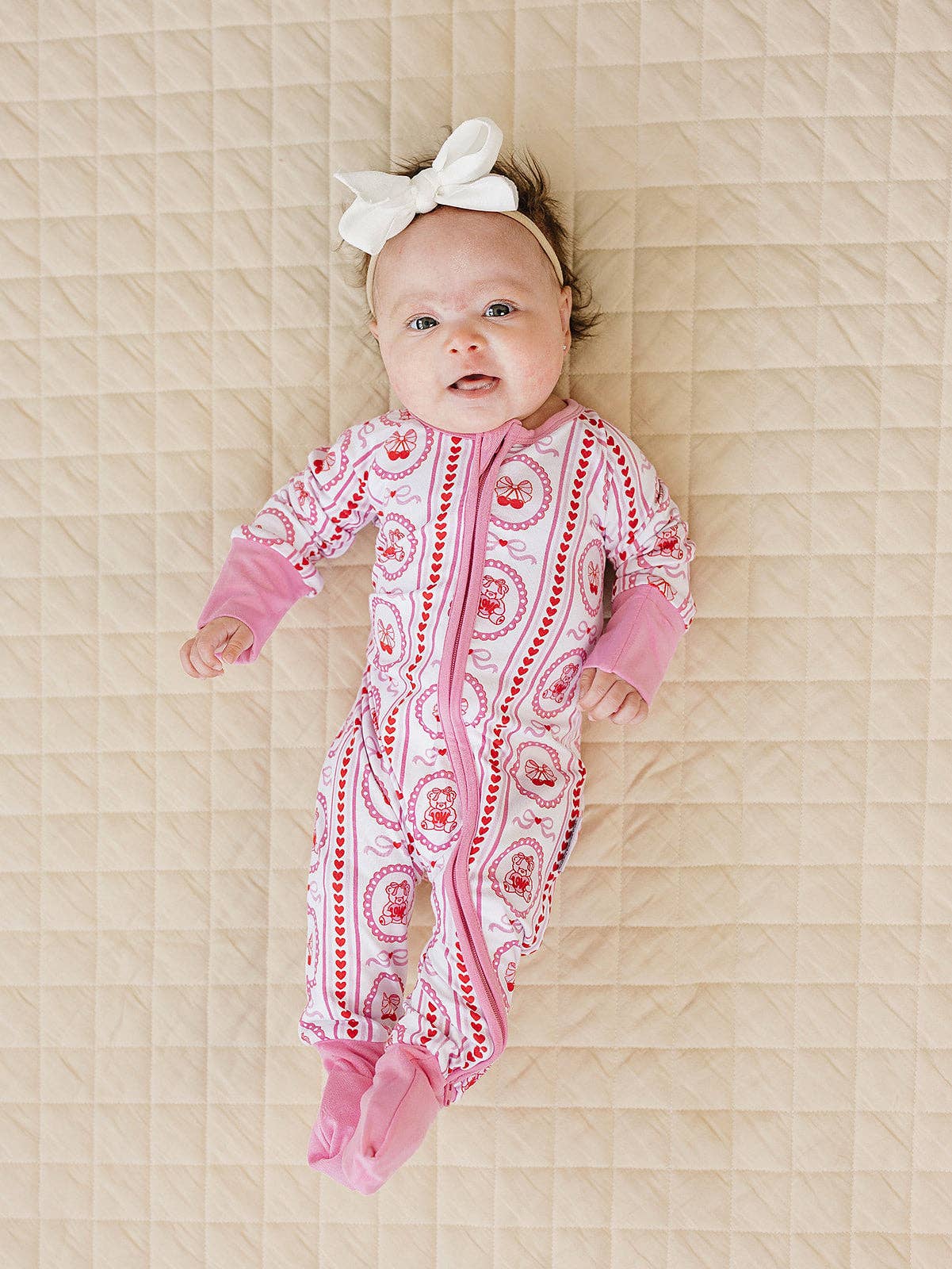 Bamboo Zip Romper | Cherry Bear: 12-18M