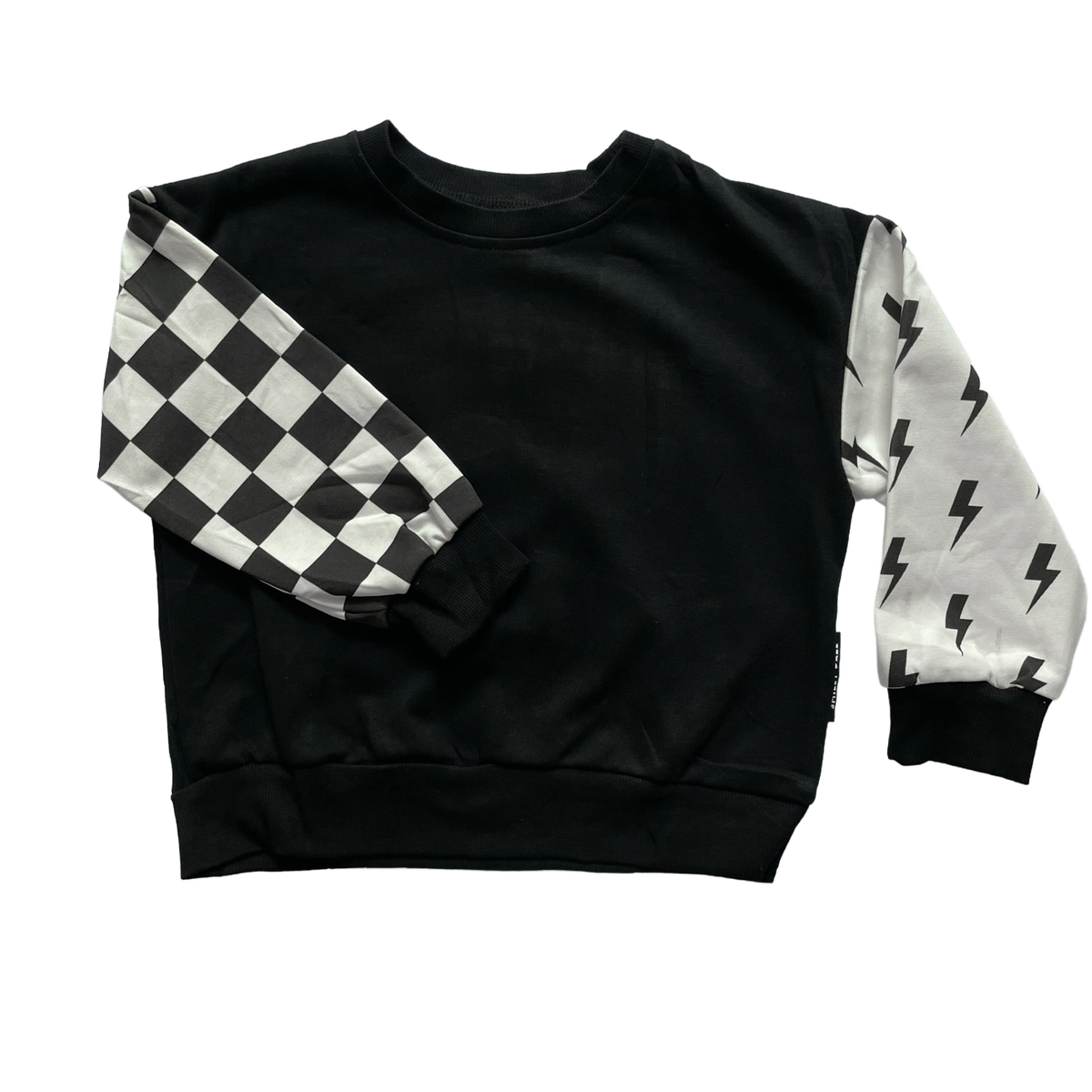 RAD • CREWNECK • CHECKERED + BOLTS: 12/18m