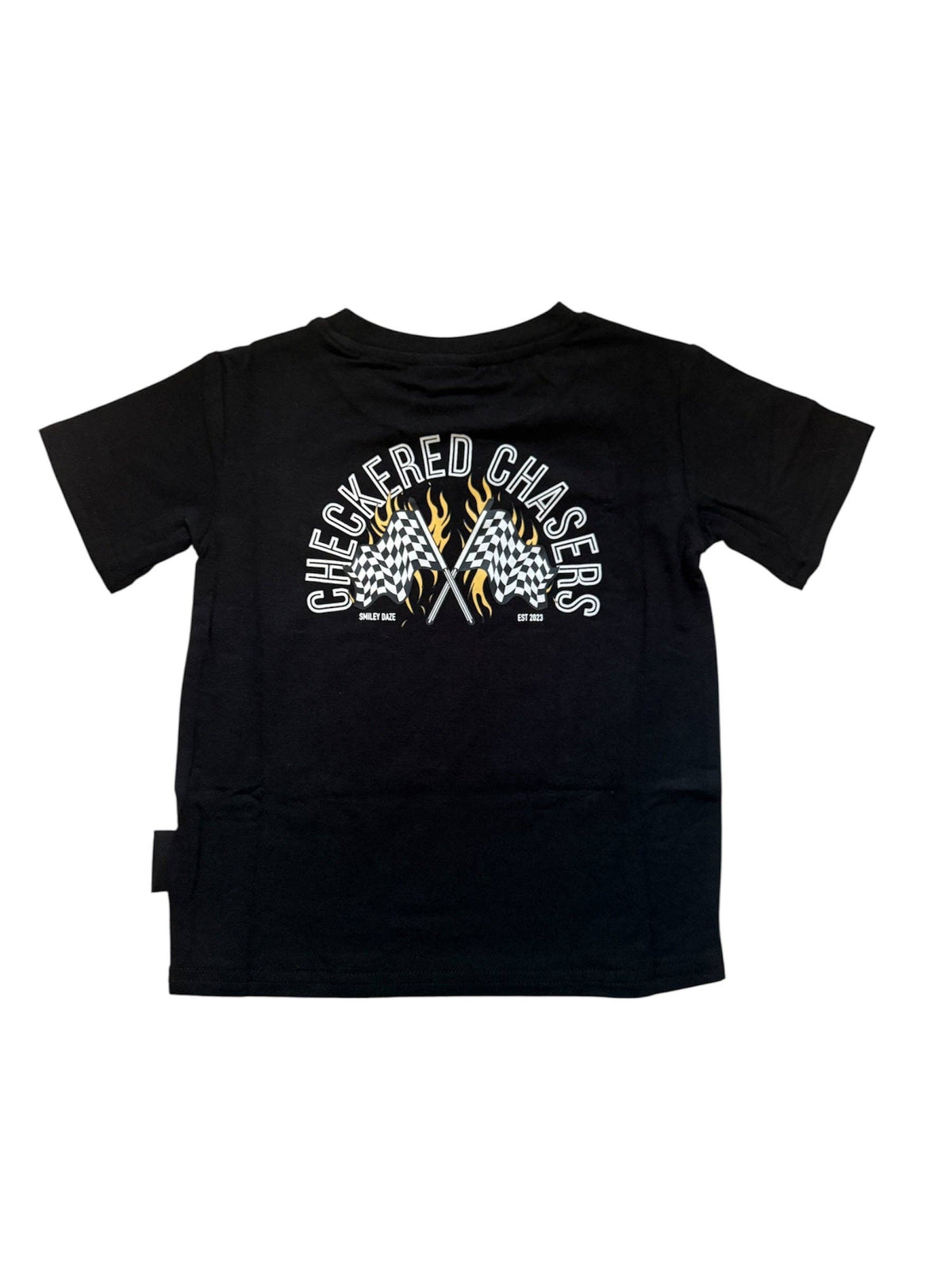 CHECKERED CHASER • BAMBOO TEE: 12/18m