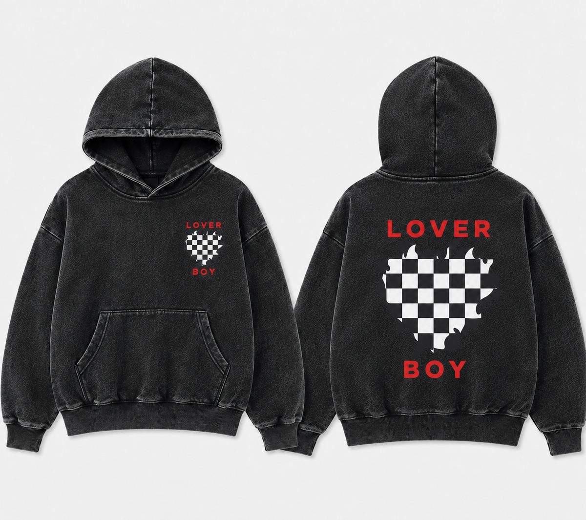 PRE-ORDER - LOVER BOY • VINTAGE WASH • HOODIE: 12/18m