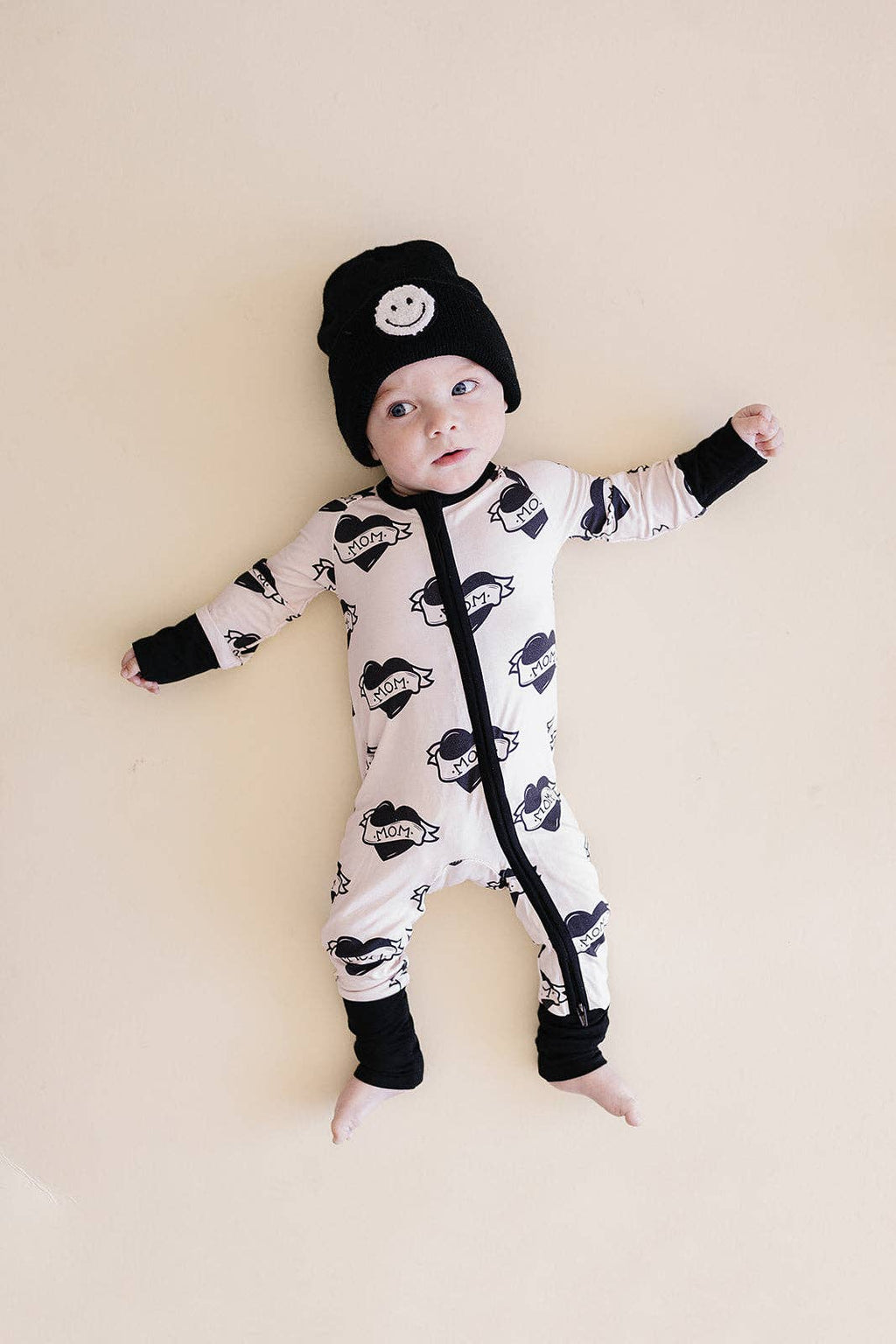 Bamboo Zip Romper | Mom Tattoo: 3-6M