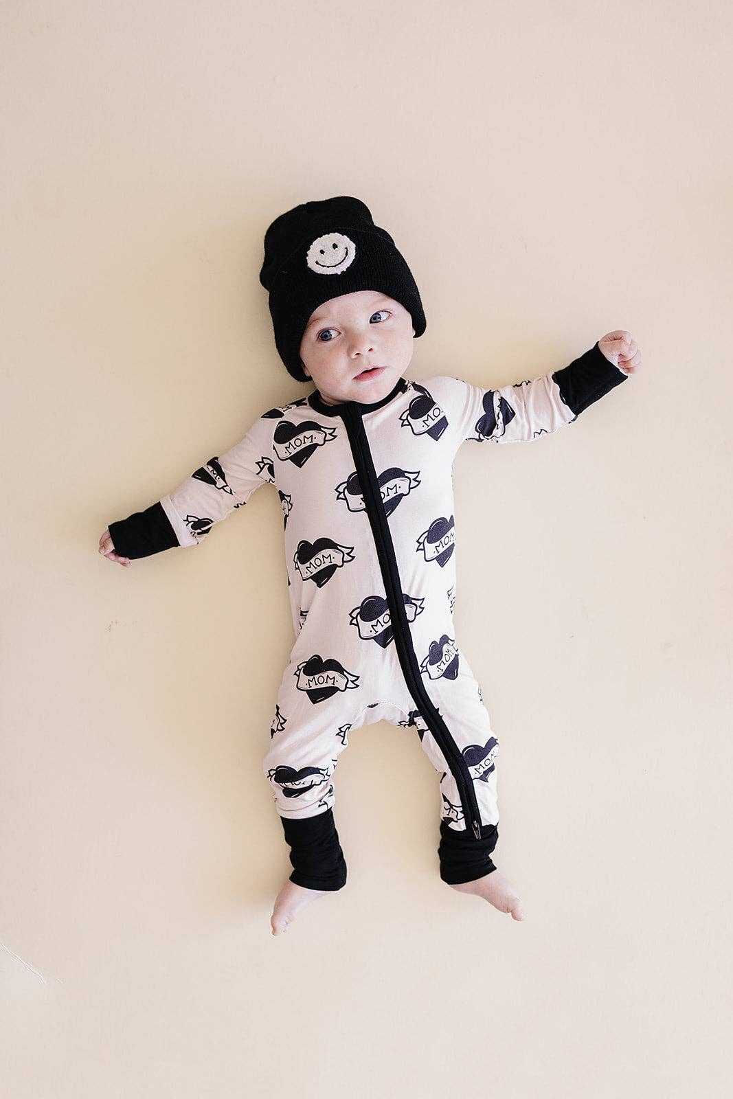 Bamboo Zip Romper | Mom Tattoo: 3-6M