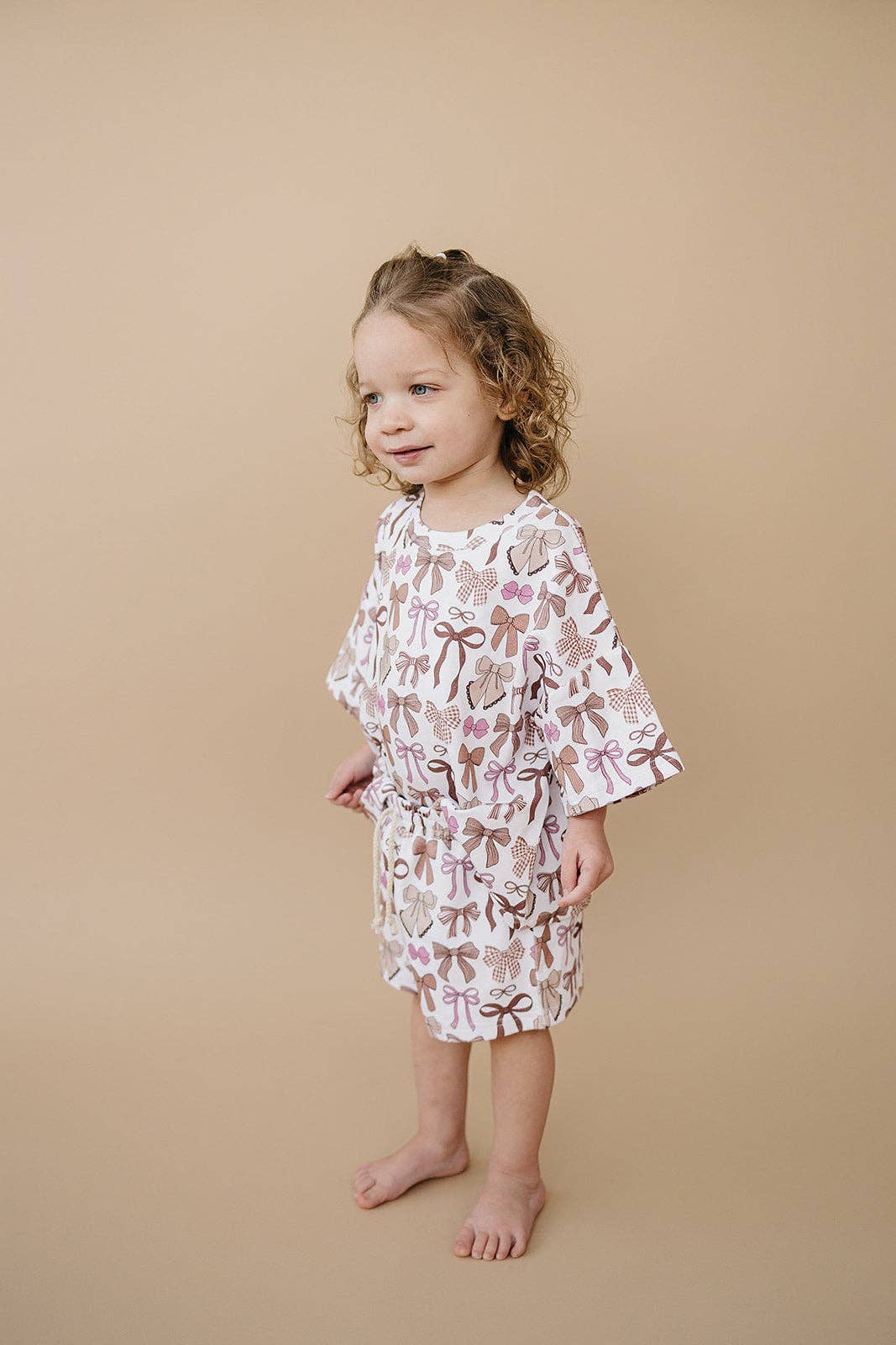 Shorts Set | Mocha Bows: 2T