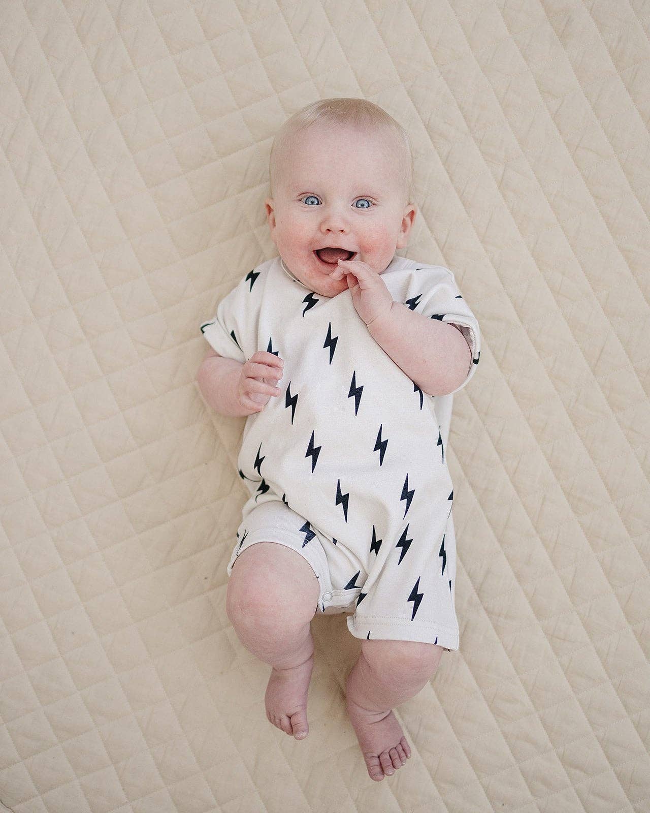 Cotton Romper | Little Bolt: 3-6M