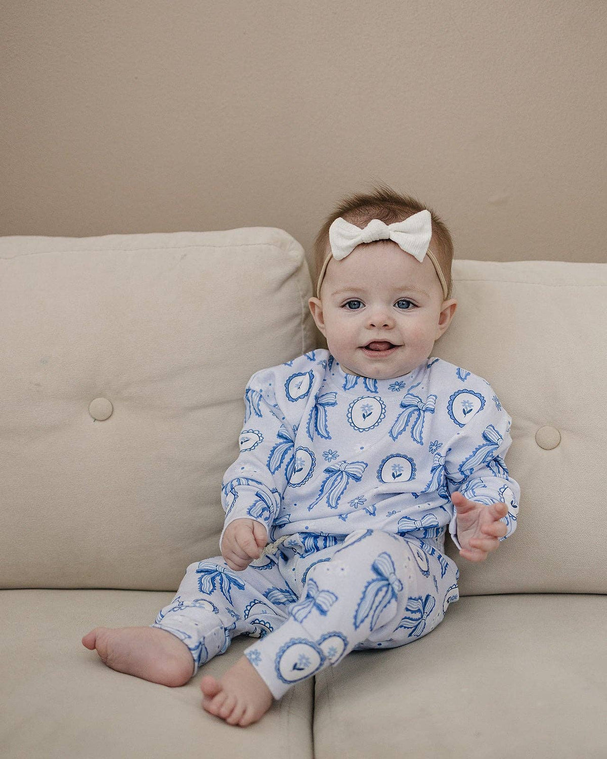 Jogger Set | Blue Bow: 2T