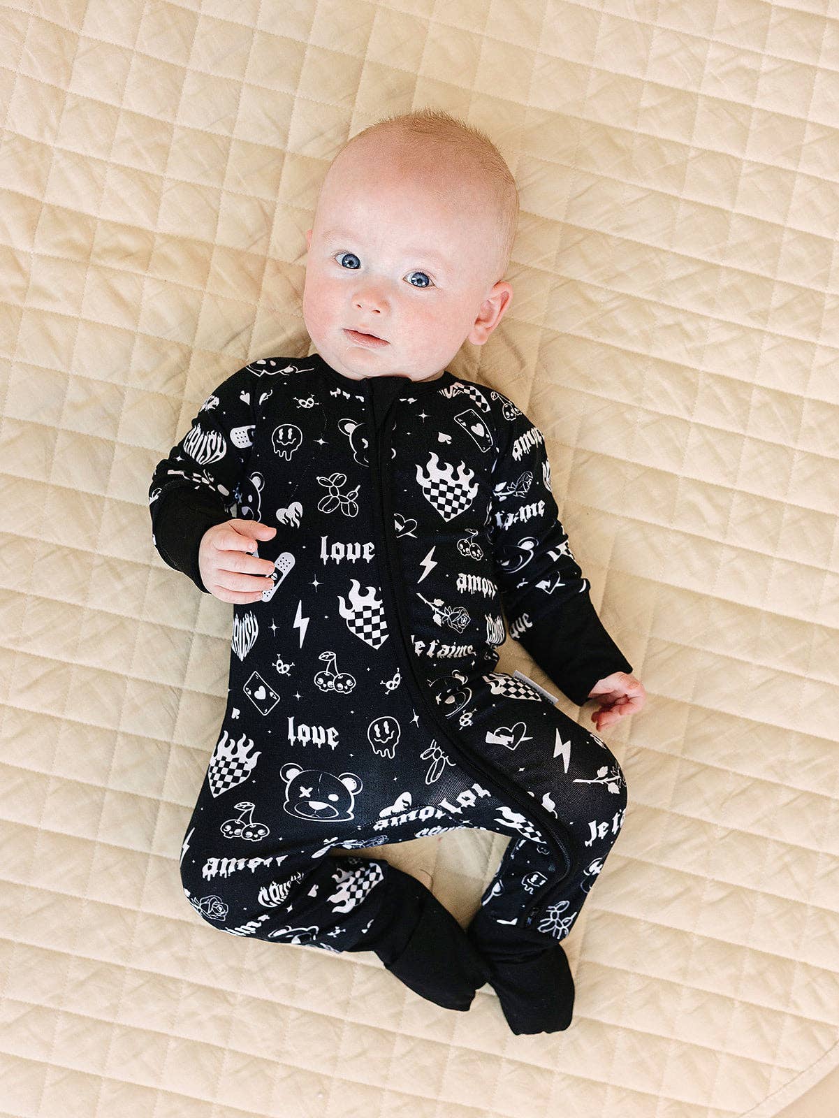 Bamboo Zip Romper | Wild Heart: 0-3M