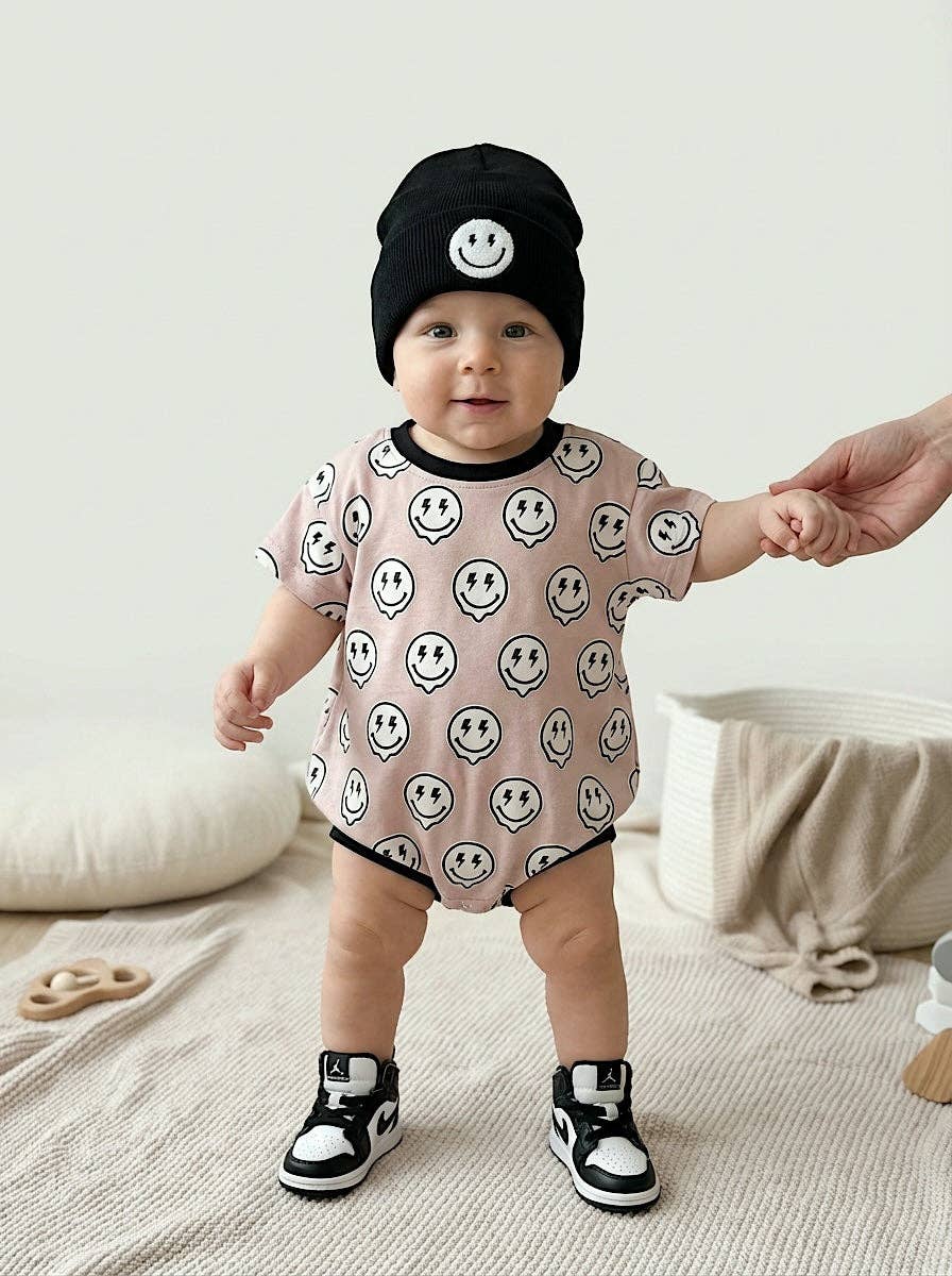 Short Sleeve Baby Bubble Romper | Electric Drippy: 2T