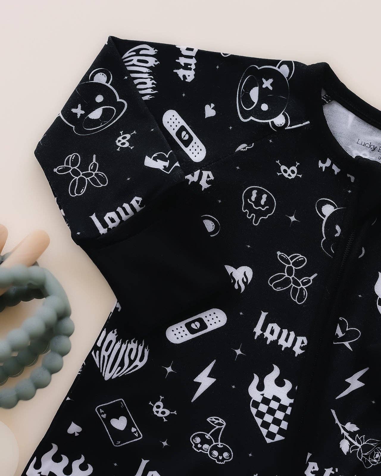 Bamboo Zip Romper | Wild Heart: 0-3M
