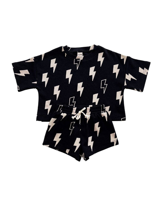 Shorts Set | Black Bolts: 2T