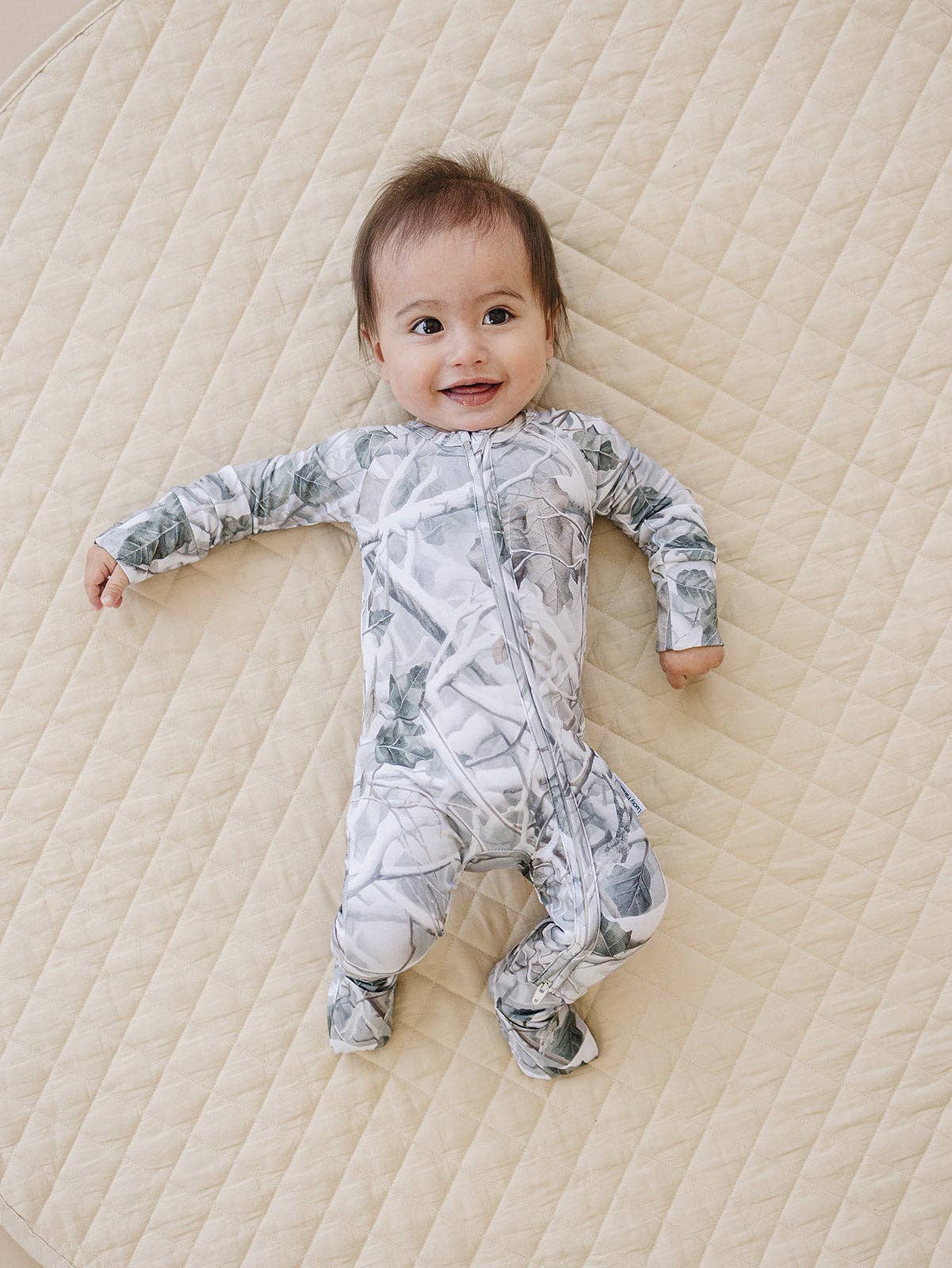 Bamboo Zip Romper | Camo: 6-12M