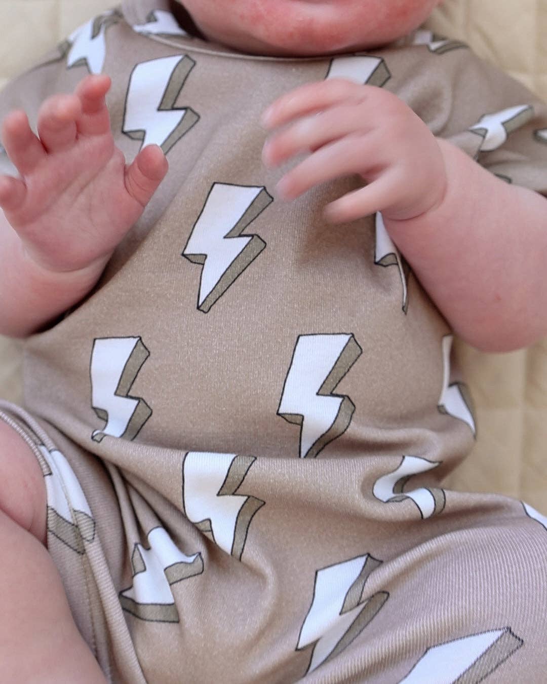 Cotton Romper | Electric Beige: 12-18M