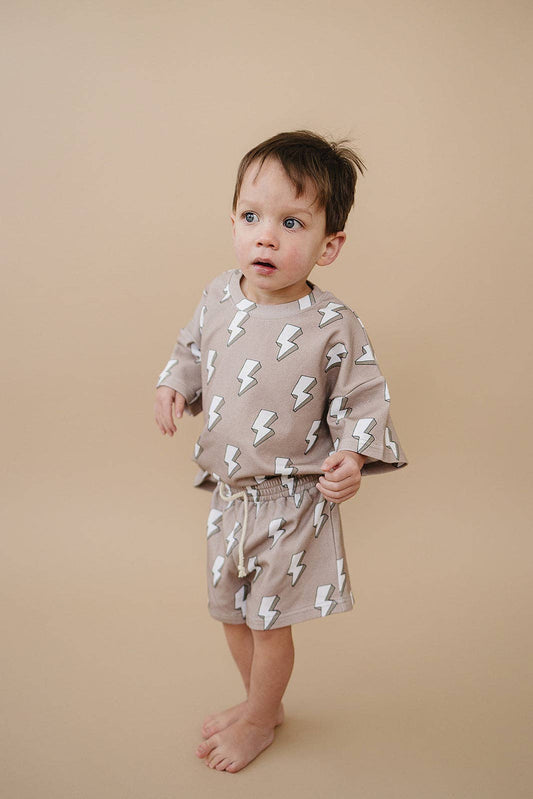 Shorts Set | Electric Beige: 12-18M