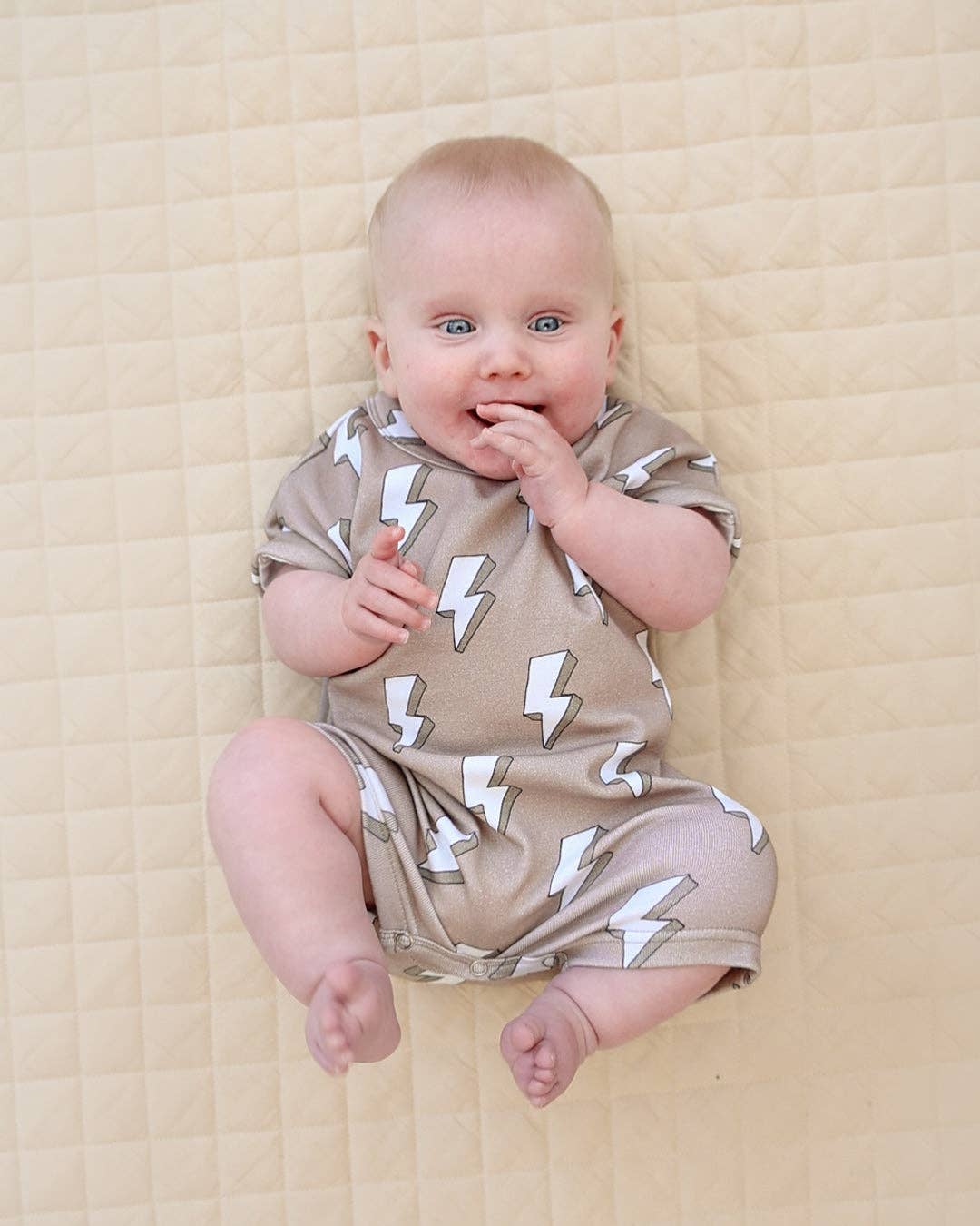 Cotton Romper | Electric Beige: 12-18M