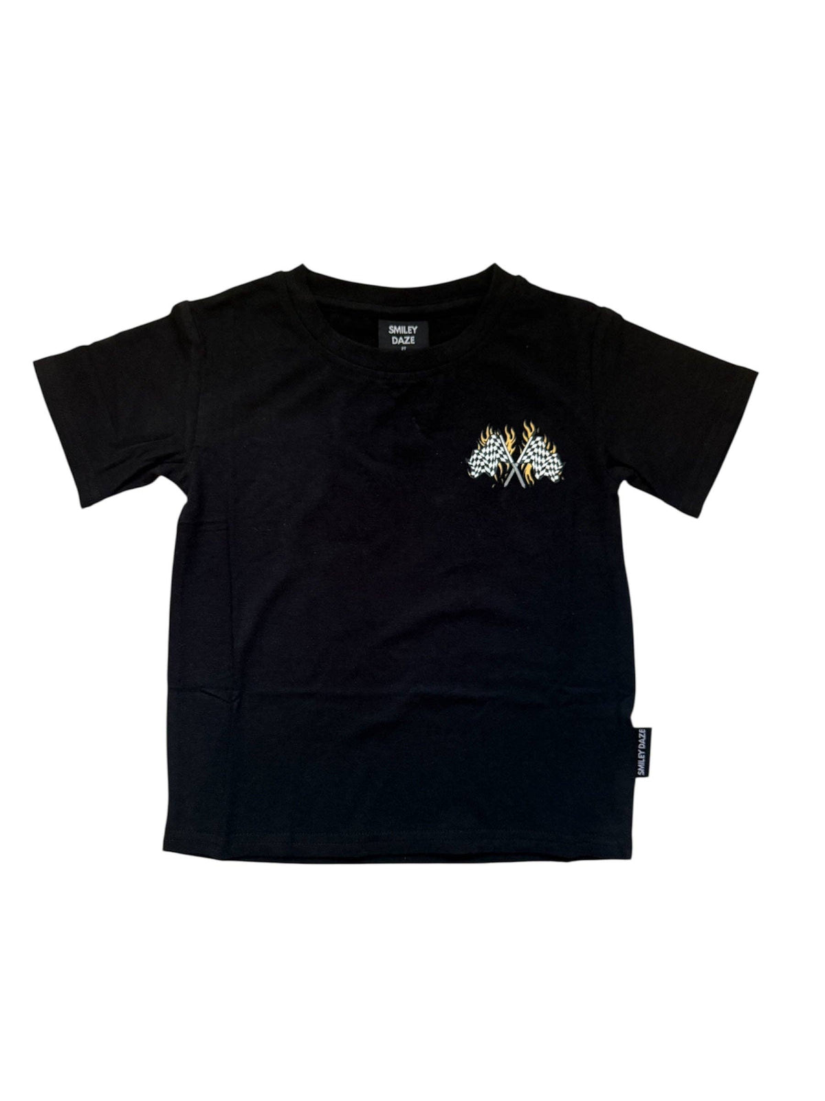 CHECKERED CHASER • BAMBOO TEE: 12/18m