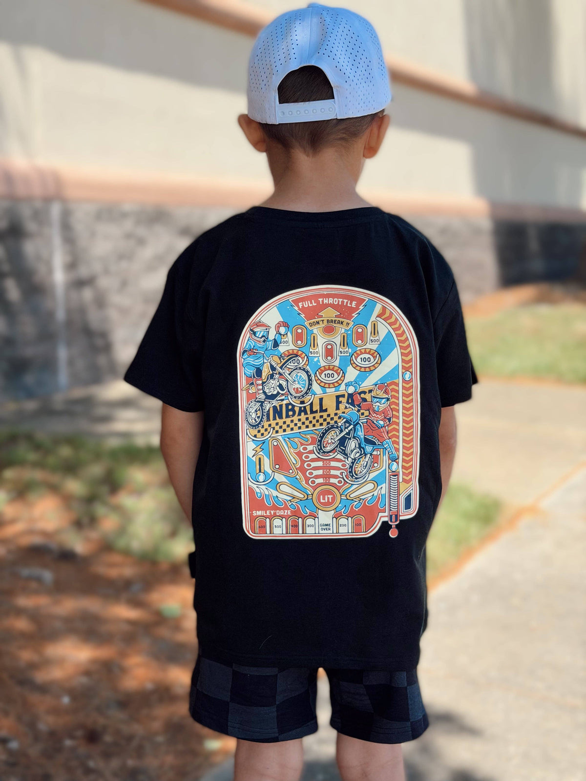PINBALL FAST • BAMBOO TEE: 12/18m