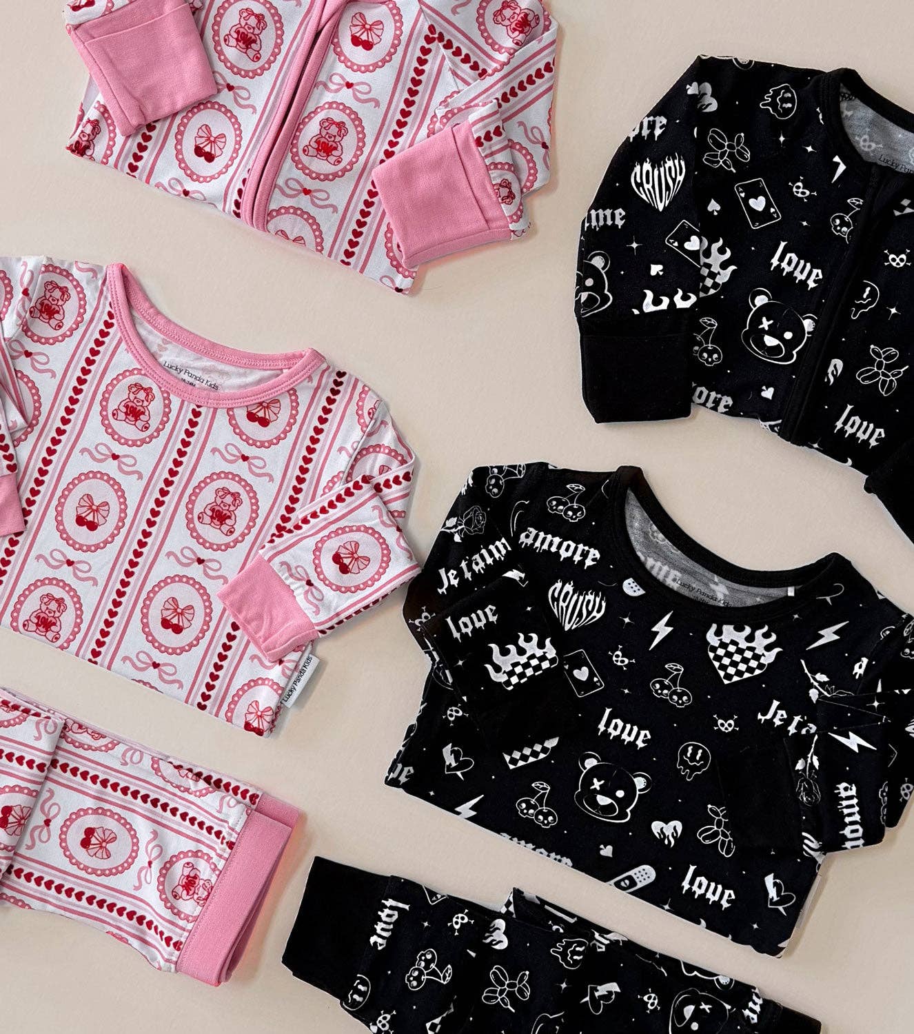 Bamboo Zip Romper | Cherry Bear: 12-18M