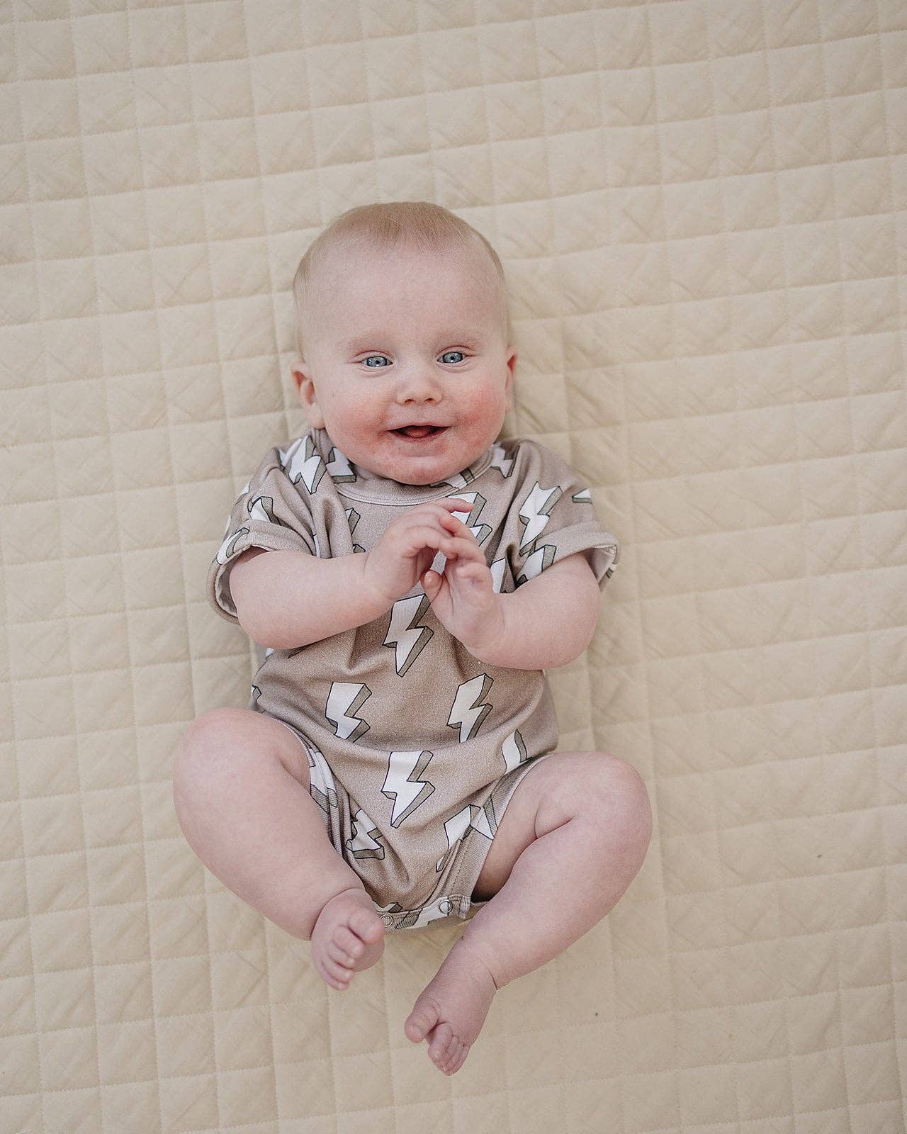 Cotton Romper | Electric Beige: 12-18M